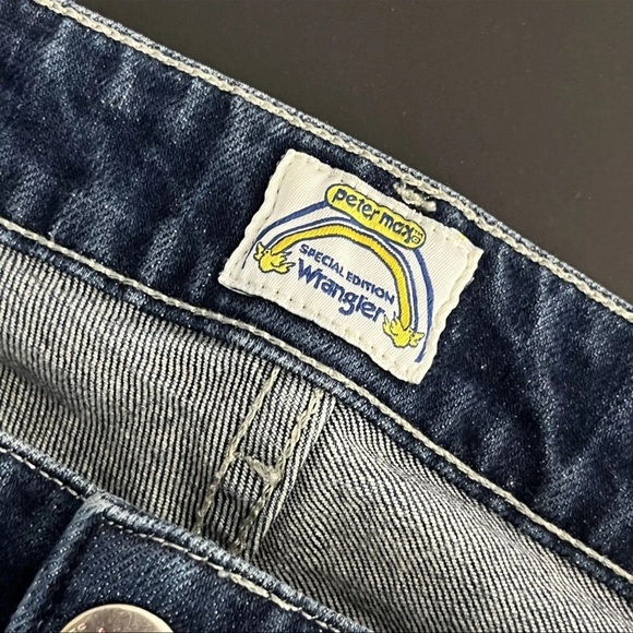 Wrangler Peter Max Retro Tapered Blue Denim Jeans Size 32x31 - Picture 10 of 13
